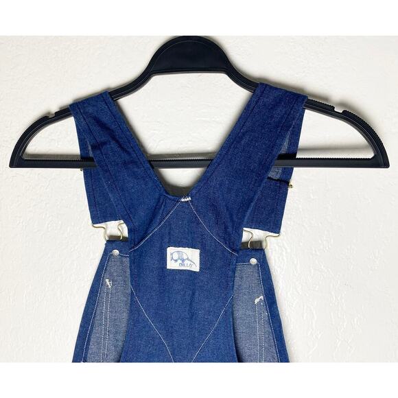 Rare Vintage NWT Dillo Women's Carpenter Blue Denim Jean Bib Overalls 90s Y2K 24 - Picture 10 of 16